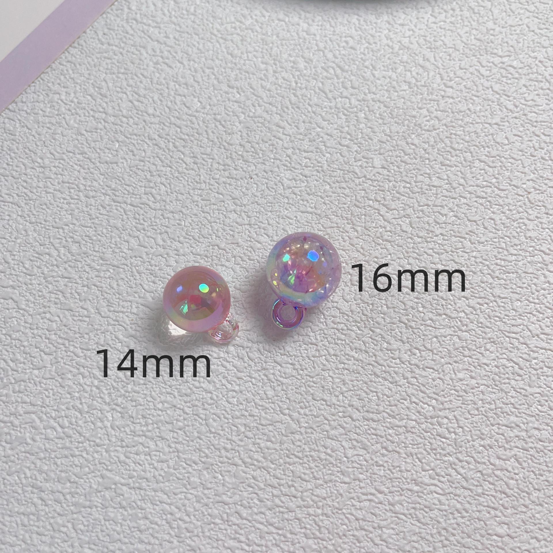 High cargo plating UV transparent luminous card 14 hanging hole beads handmade beads DIY jewelry accessories materials