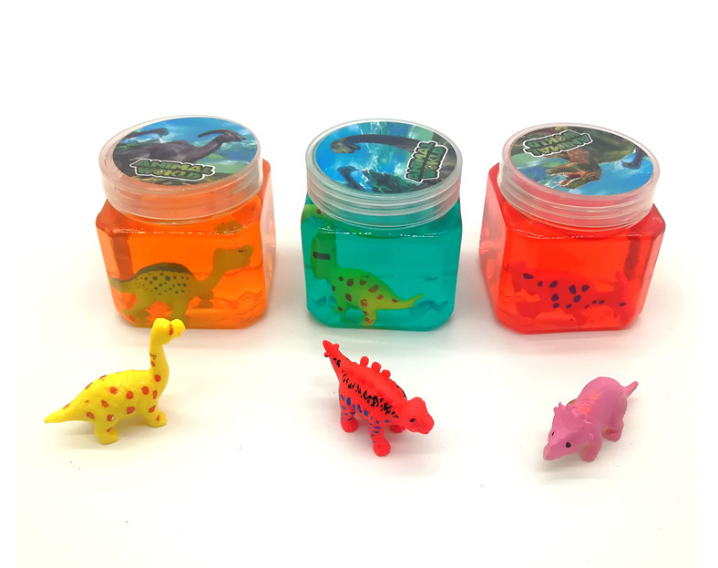 2023 Custom DIY Slime toys for children kids colorful super cool making gifts  dinosaur Slime in can