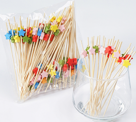 Factory Direct Sales Food Grade Bamboo Round Skewers Fruit Skewers Various Shapes Skewers