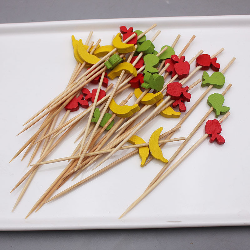 Factory Direct Sales Food Grade Bamboo Round Skewers Fruit Skewers Various Shapes Skewers