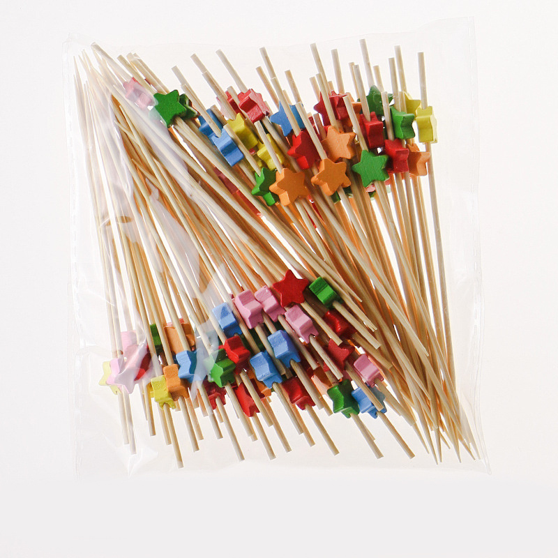 Factory Direct Sales Food Grade Bamboo Round Skewers Fruit Skewers Various Shapes Skewers