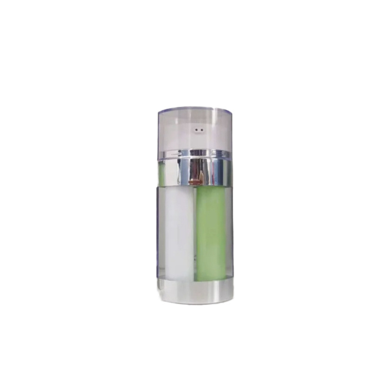 Trendy Dual Chamber Cosmetic Lotion Bottle with Airless Pump 30ml 50ml