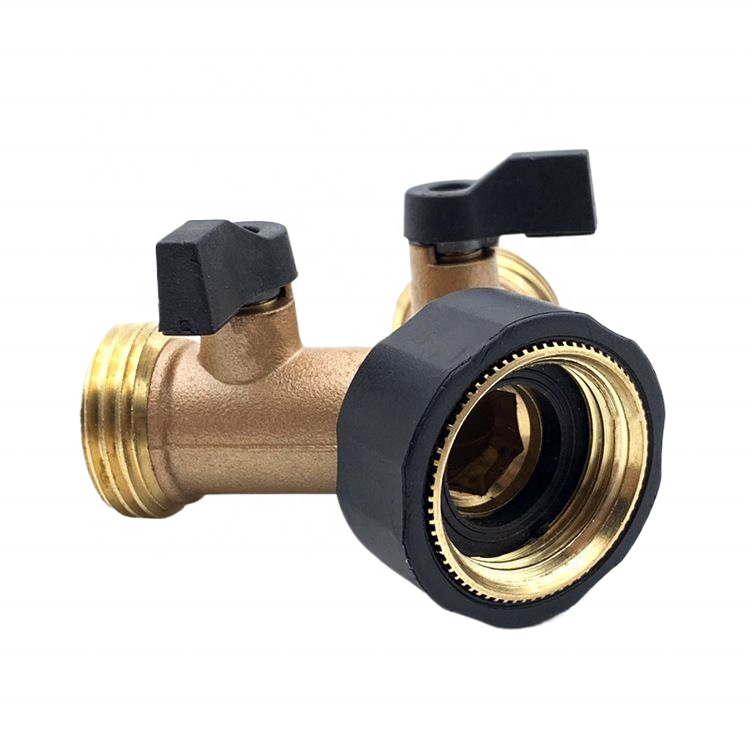 Wholesale washing machine hose y connector hose splitter brass garden hose adapter