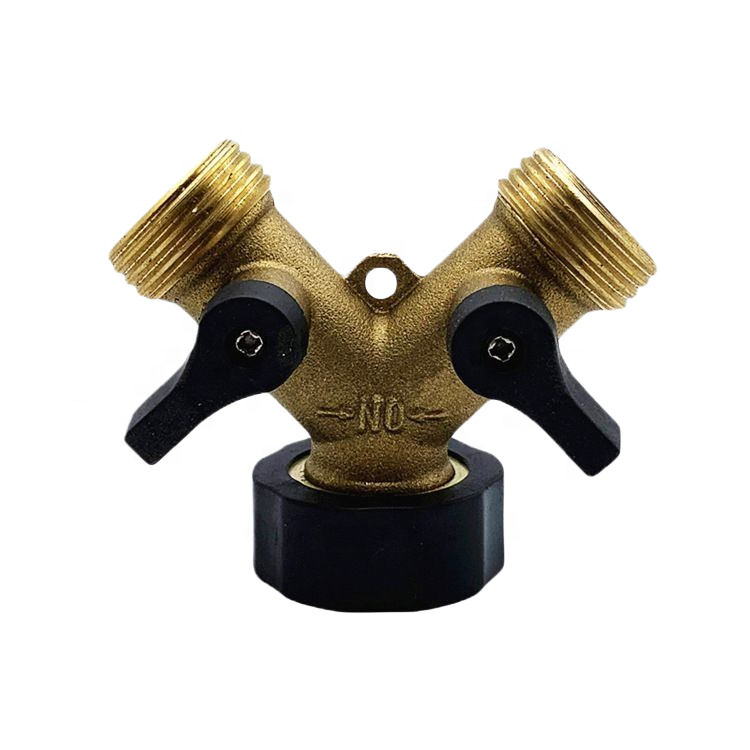 Wholesale washing machine hose y connector hose splitter brass garden hose adapter