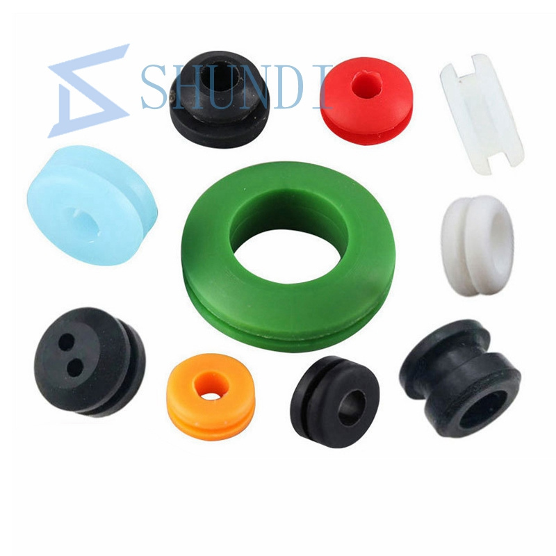 Double sided buckle silicone wire flame-retardant coil through hole plug rubber product