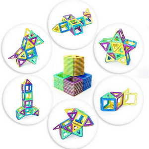 Solid Color Constructor Blocks Toys Plastic Magnetic 3d Building Block 65 Piece Magnetic Building Blocks Set