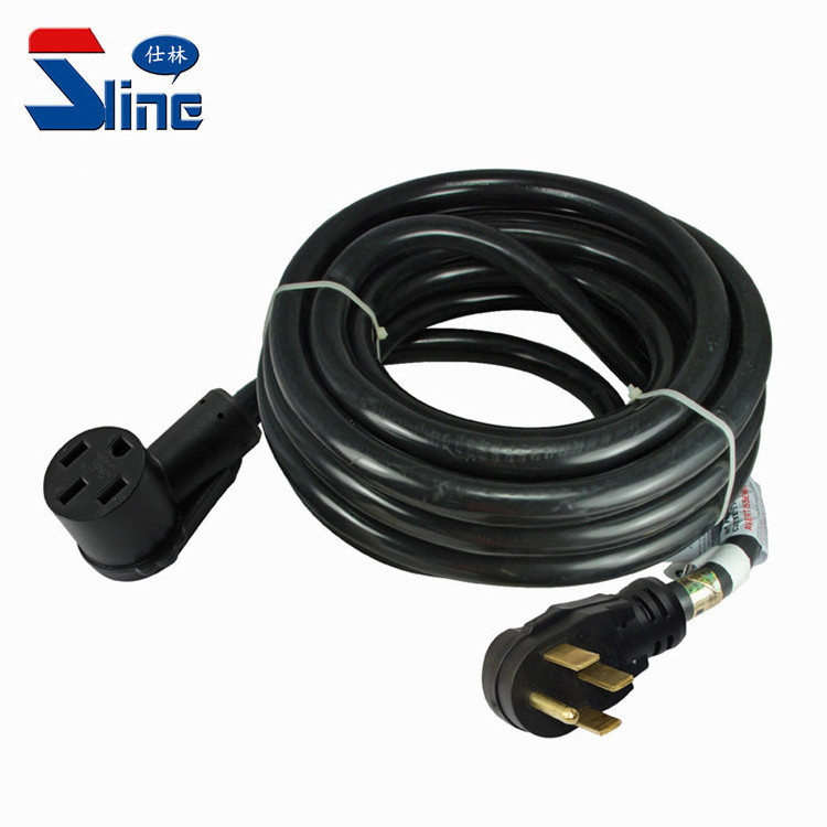 50A USA RV Power Extension Cord plug NEMA 14-50P to 14-50R with customizable cable used in American Canada US market