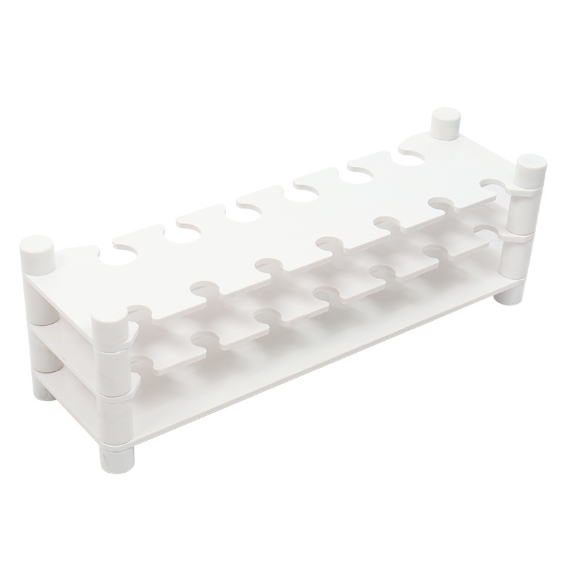 School chemistry laboratory equipment Multipurpose 2 layer customized plastic test tube rack rack