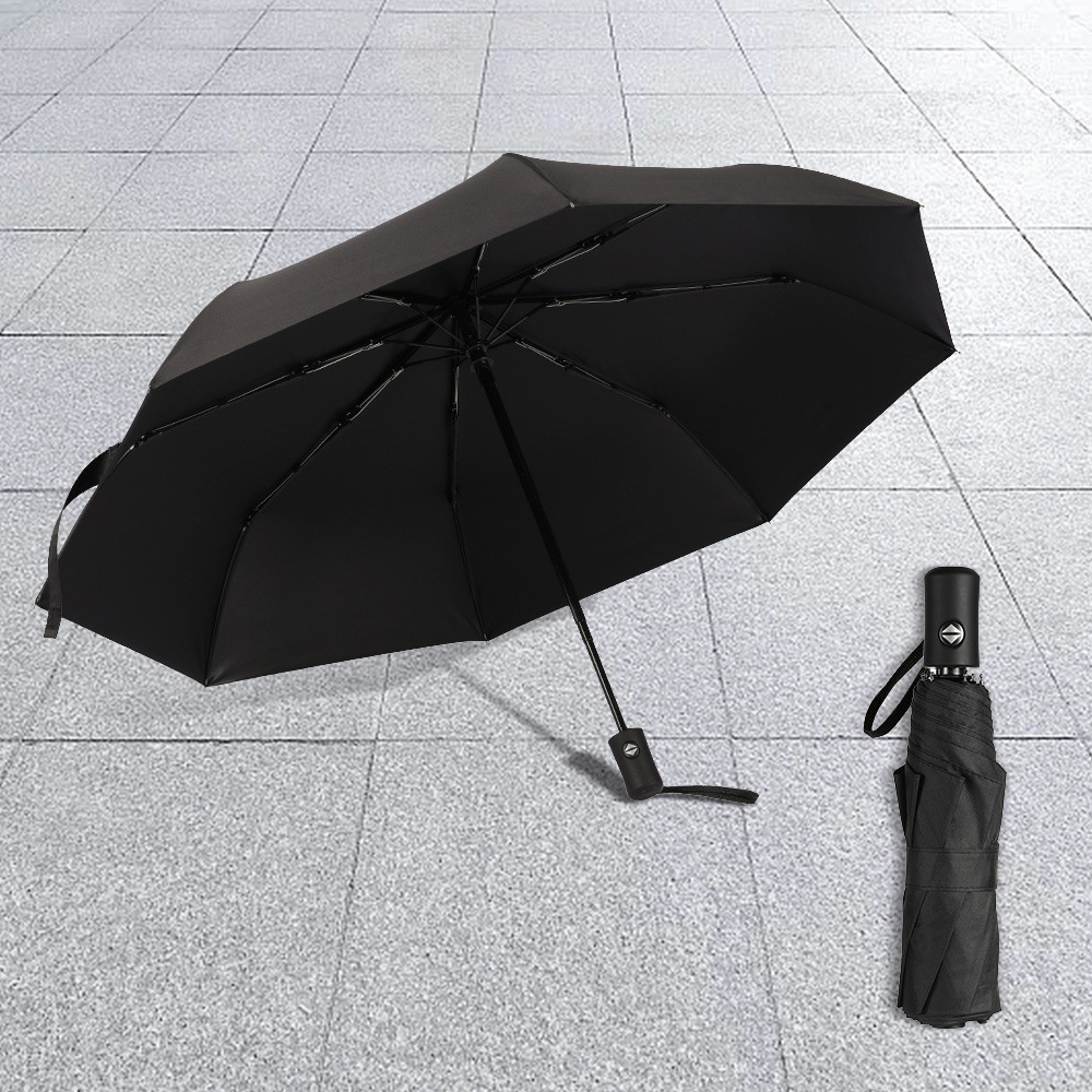 Wholesale promotional cheap custom logo print 3 folding umbrella light weight umbrella