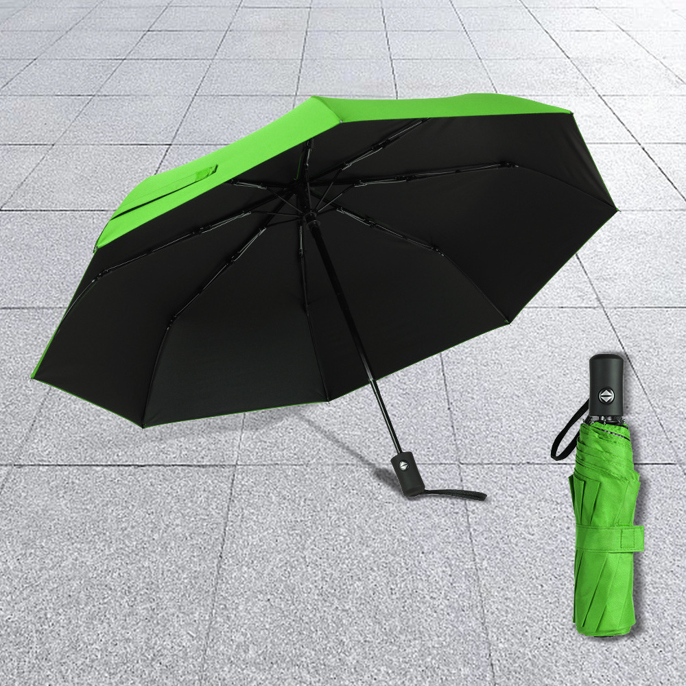 Wholesale promotional cheap custom logo print 3 folding umbrella light weight umbrella