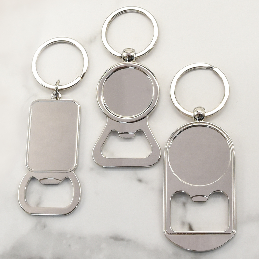 High quality custom laser sublimation logo zinc alloy stainless steel blank key chain