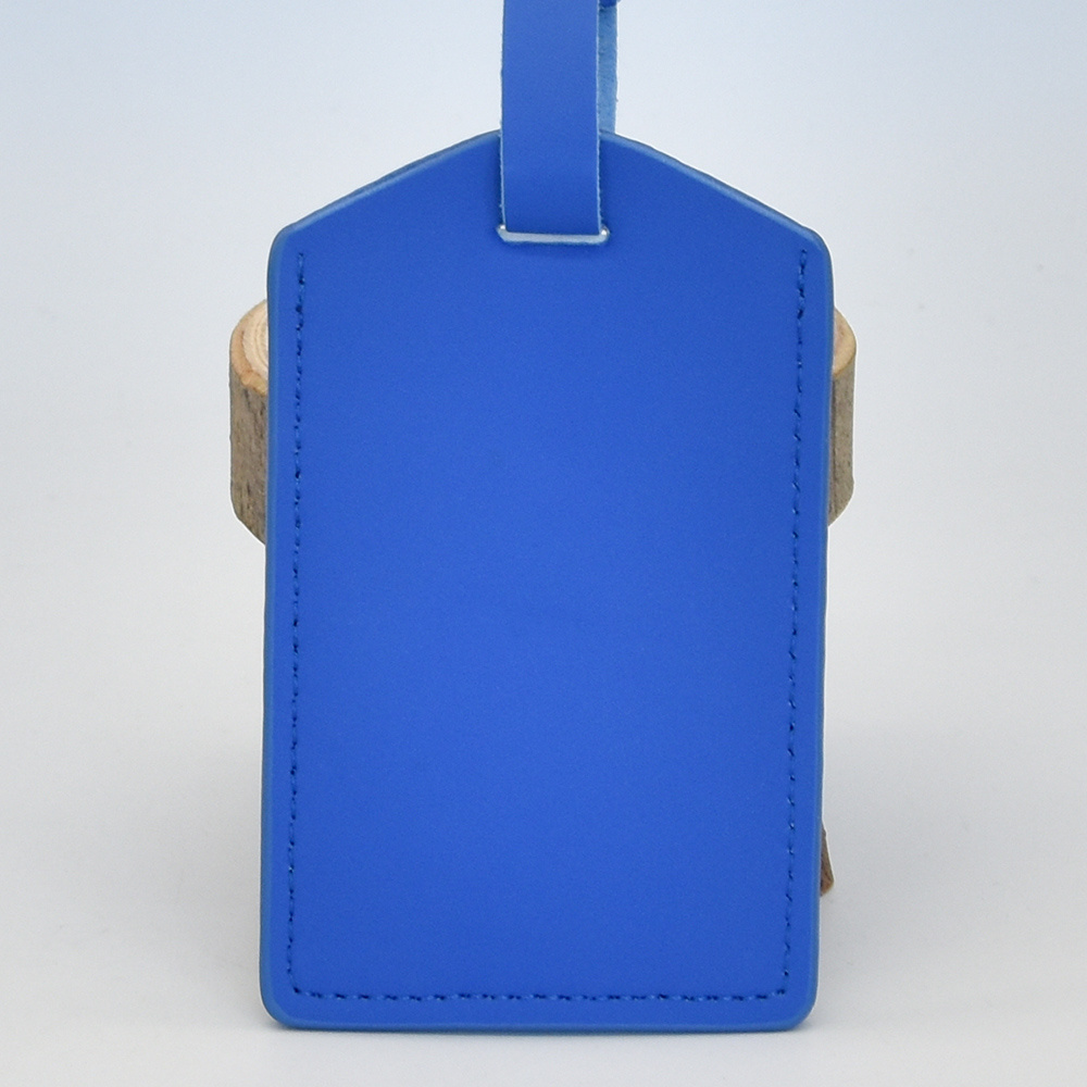 Wholesale custom sublimation blank bulk  PU leather luggage tag with name holder