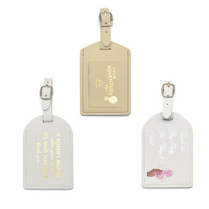 Wholesale custom bulk personalized pu leather luggage tags