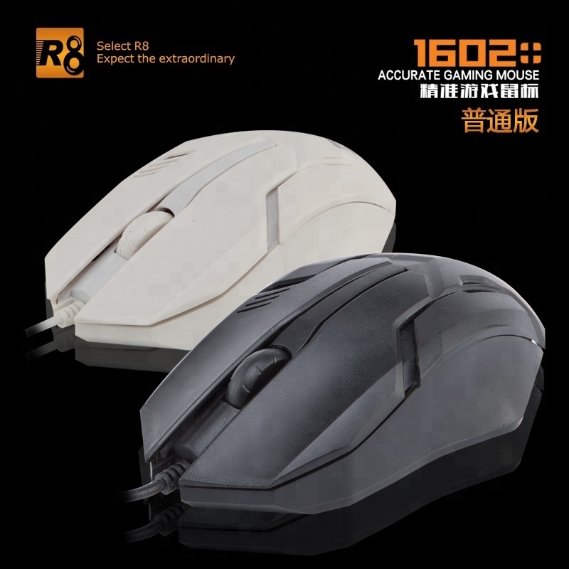 2021 R8 wired computer optical mouse usb mouse pc mouse 3D in stock