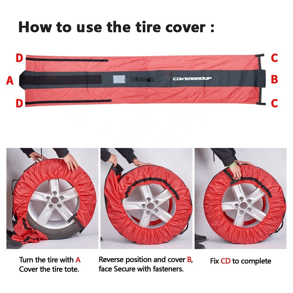 Car Spare Wheel Cover Waterproof dust Tyre 600D Tire Cover for Promotion