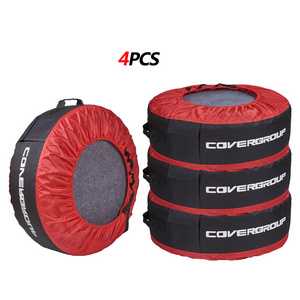 Custom Weather Resistant Spare Tyre Wheel Protection Cover Tire Storage Bags