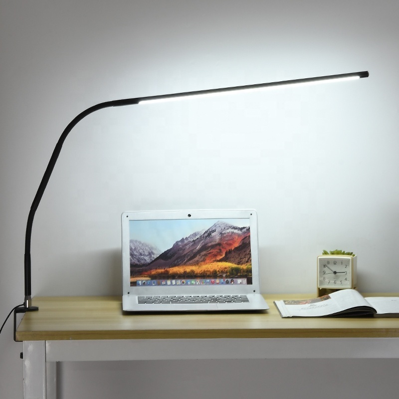 360 Architect swing Arm Flexible Gooseneck Office Led Learning Desktop Reading Light Table Clamp Book Study Desk Lamp With Clips