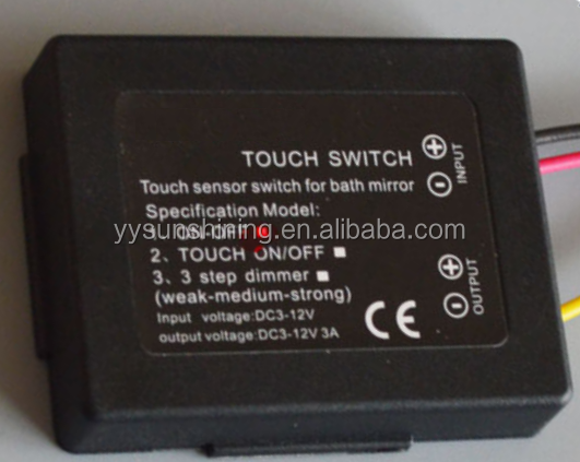 dimmable touch sensor switch for bath mirror