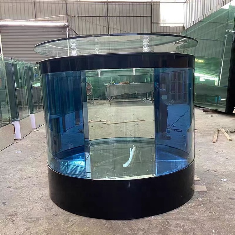 Round Aquarium cylindrical fish tank Acrylic Aquarium Elegant Cylinder Shape Hotel Large Acrylic Aquarium