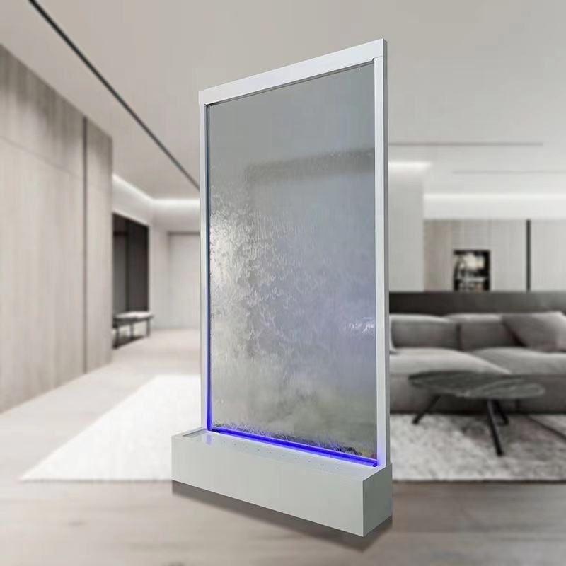 glass curtain wall room divider with indoor waterfalls for homes water bubble wall