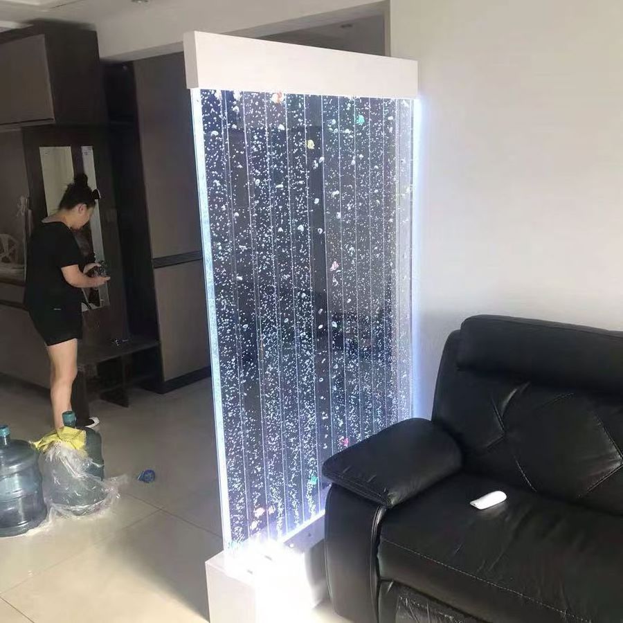 Acrylic bubble wall fountain customized decorative partitions used for home room partition panels