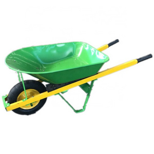 200kg Steel Wheelbarrow With Square Handle WB6001 Heavy Duty Wheelbarrow Durable Strengthen Industrial Concrete Wheel Barrow