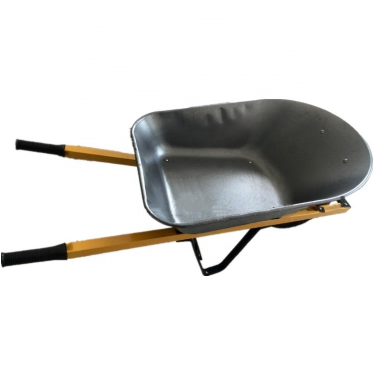 200kg Steel Wheelbarrow With Square Handle WB6001 Heavy Duty Wheelbarrow Durable Strengthen Industrial Concrete Wheel Barrow