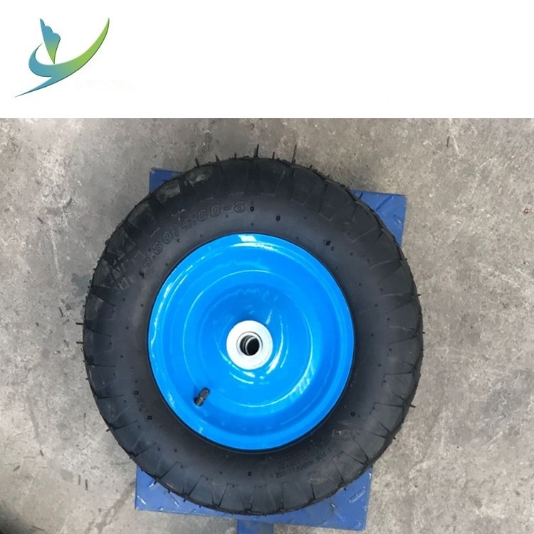 Wheelbarrow Tyre 4.80/4.00-8 Top Quality Wheelbarrow Tyre With Rim 14 Inch Solid Mental Wheel Pneumatic Wheel