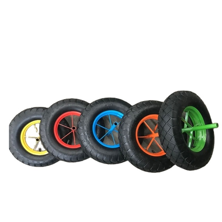 Wheelbarrow Tyre 4.80/4.00-8 Top Quality Wheelbarrow Tyre With Rim 14 Inch Solid Mental Wheel Pneumatic Wheel