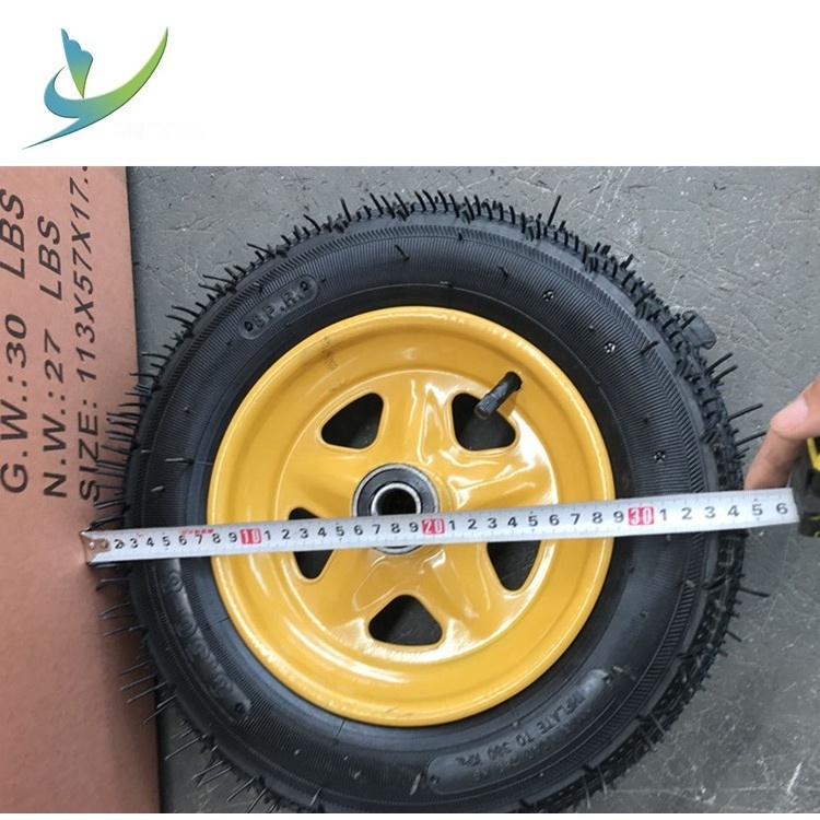 Wheelbarrow Tyre 4.80/4.00-8 Top Quality Wheelbarrow Tyre With Rim 14 Inch Solid Mental Wheel Pneumatic Wheel