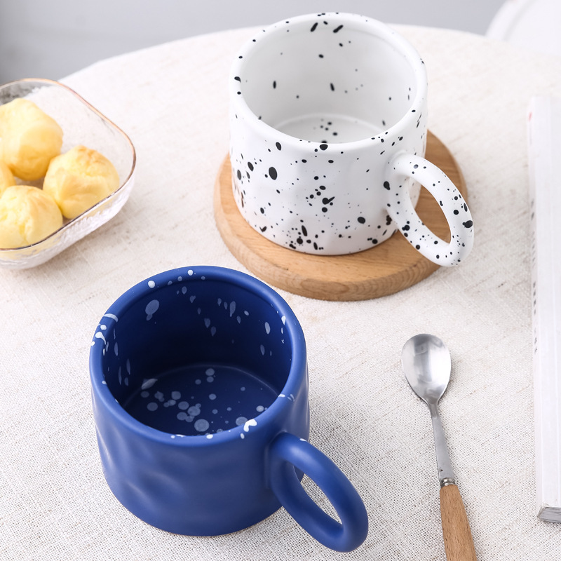 Nordic Ins Style Creative Home Frosted Ceramic Mug Net Celebrity Large Capacity Water Cup Can Love Couple Coffee Cup