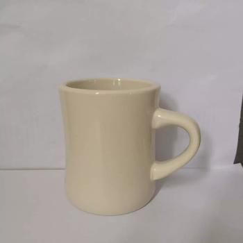 11oz Vintage Cream White Ceramic Coffee Mug Custom Logo Restaurant Coffee Diner Mugs