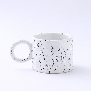 Nordic Ins Style Creative Home Frosted Ceramic Mug Net Celebrity Large Capacity Water Cup Can Love Couple Coffee Cup