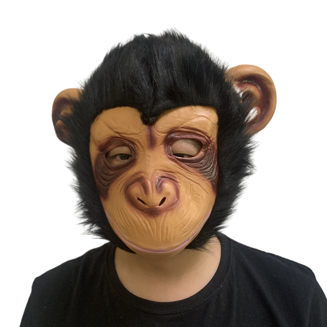 Novelty  Cute Realistic  orangutan headgear Monkey Mask Latex Animal Head Mask  Halloween Cosplay Costume Mask