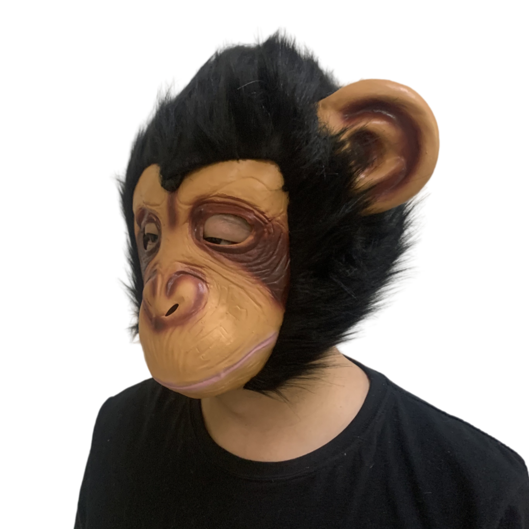 Novelty  Cute Realistic  orangutan headgear Monkey Mask Latex Animal Head Mask  Halloween Cosplay Costume Mask