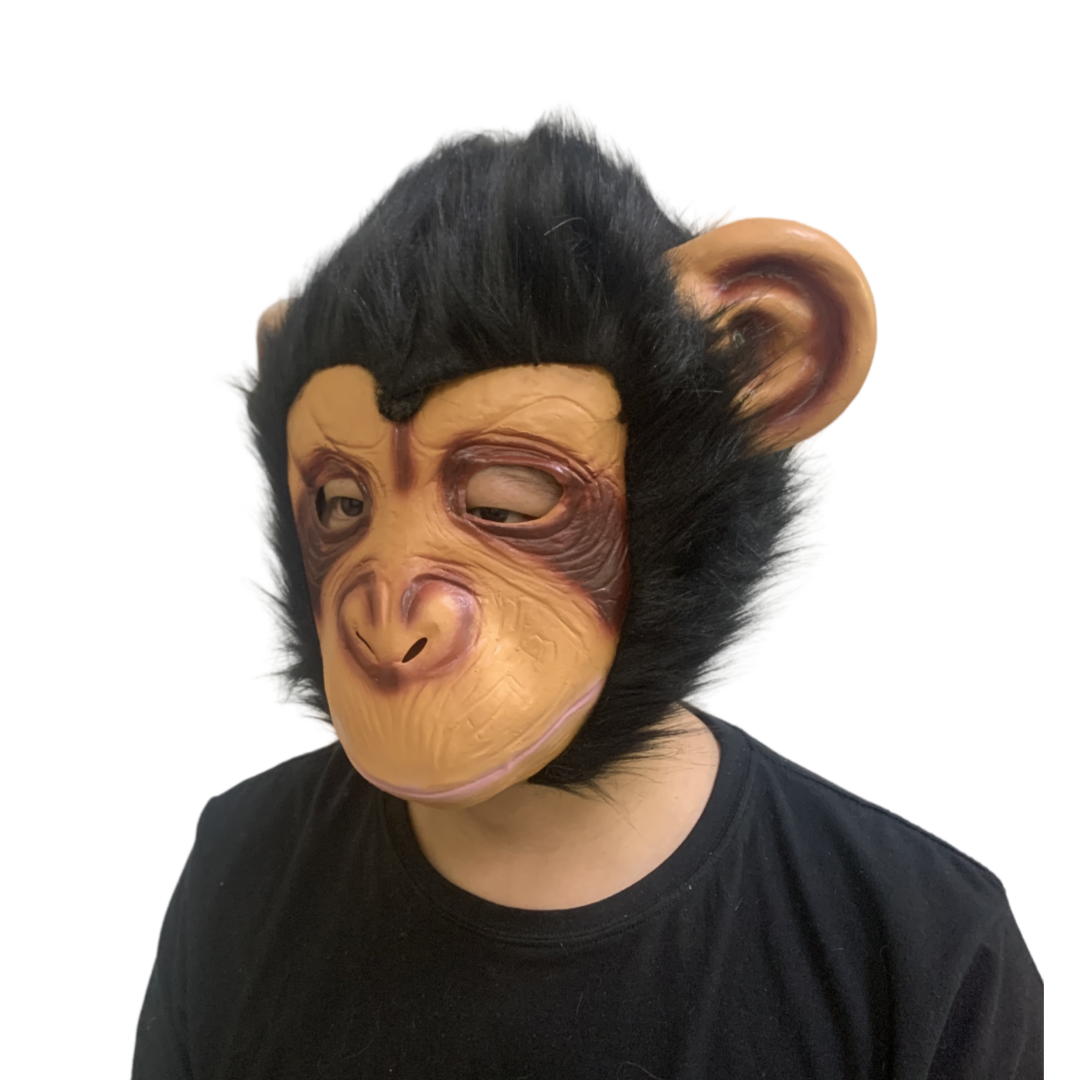 Novelty  Cute Realistic  orangutan headgear Monkey Mask Latex Animal Head Mask  Halloween Cosplay Costume Mask