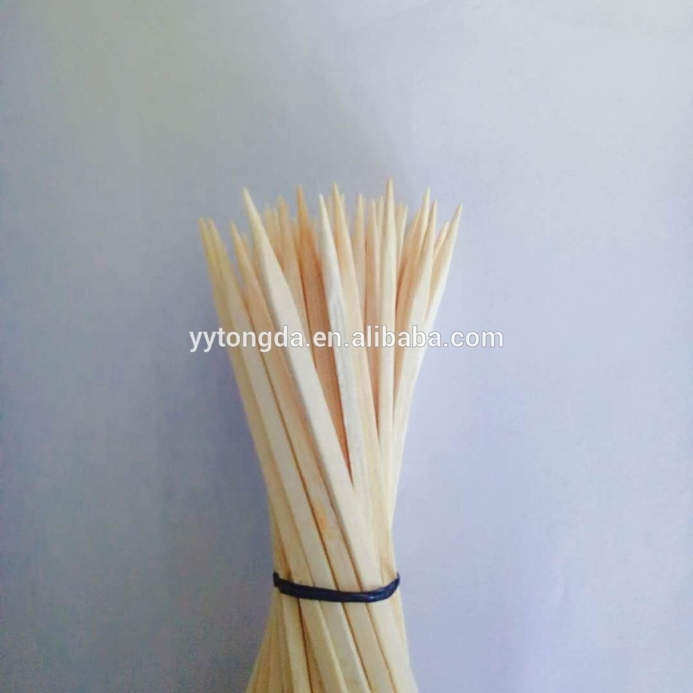 Environment Friendly Thin Bamboo Sticks Disposable BBQ Barbecue Food Stick Skewer With Custom Size