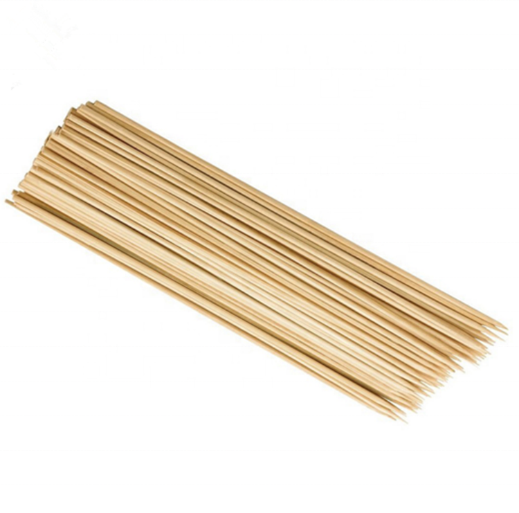 Environment Friendly Thin Bamboo Sticks Disposable BBQ Barbecue Food Stick Skewer With Custom Size