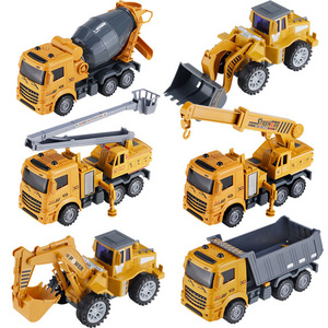 Children's Gift Friction Toy Car Model Pull Back New Diecast Model Car Toy Excavator Engineering Vehicles Die Cast Toy Cars