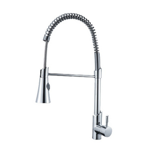 Sink Faucet Kitchen Pull Out Hot and Cold Water Dual Bridge Faucet Eco-friendly Tap Flexible Hose Spring Spray Faucet