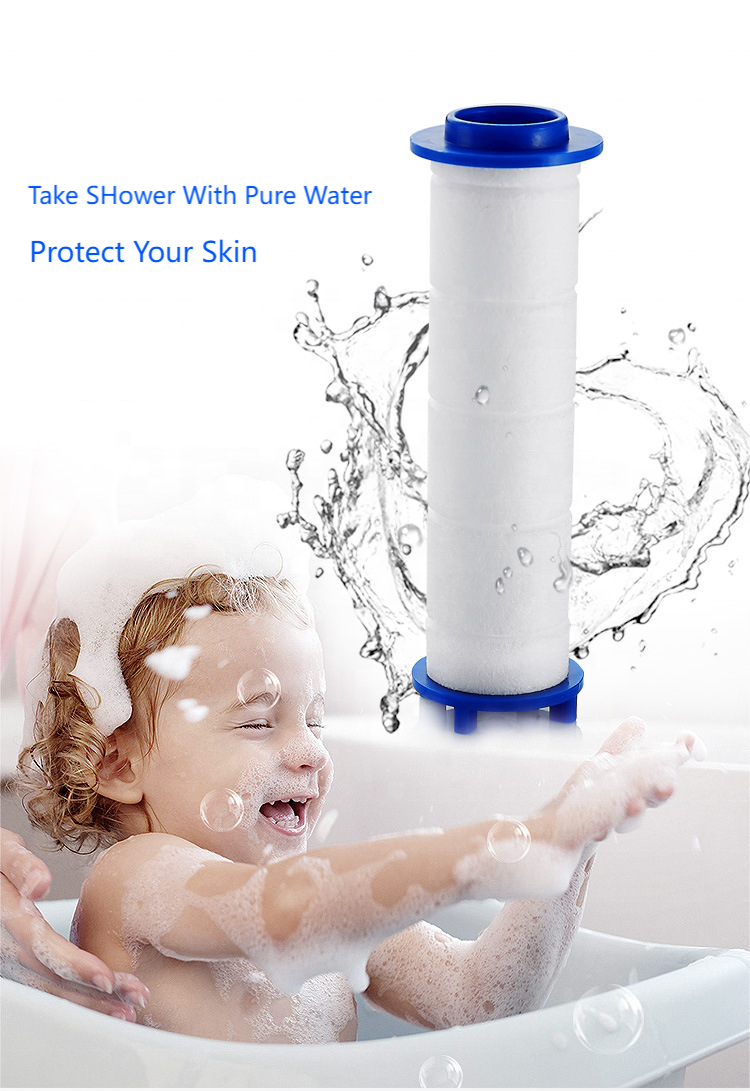 PP Cotton Filter Cartridge Durable Shower Head Water Filter Replacement Pure Filtration Shower Bathroom