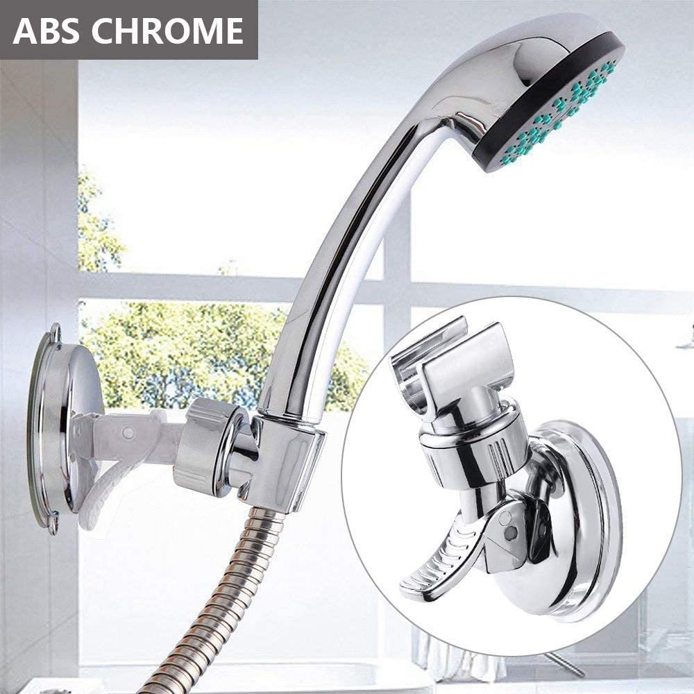 Suction Cup Shower Head Holder Handheld Shower head Bracket Adjustable Shower Holder, Removable Handheld Showerhead & Wall Mount