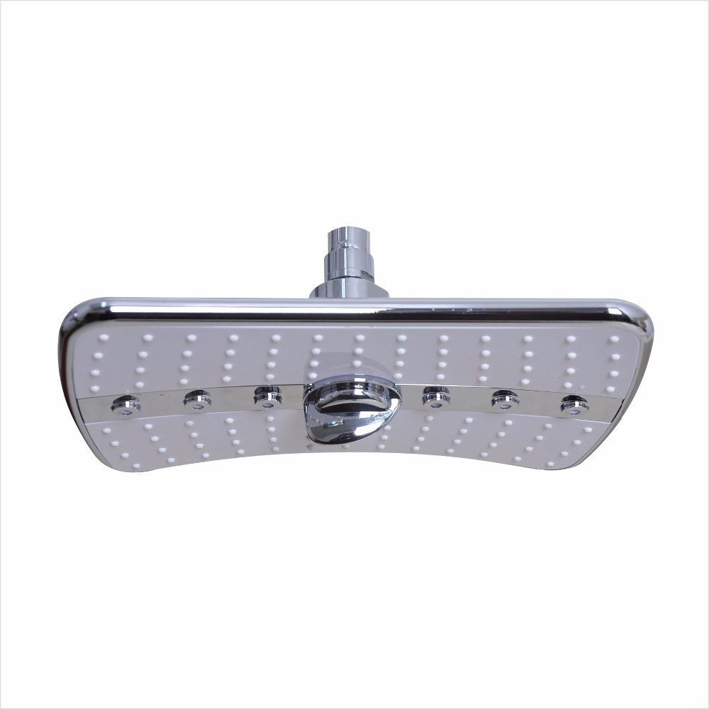 Telephone hand shower head with big size top square rainfall shower head Free Installation