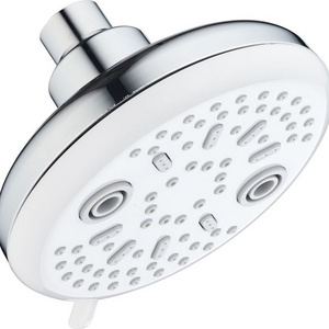 5 Functions Plastic Shower Head 4 Inch Top Over Head Water Saving Bathroom Accessories Rainfall Shower Head