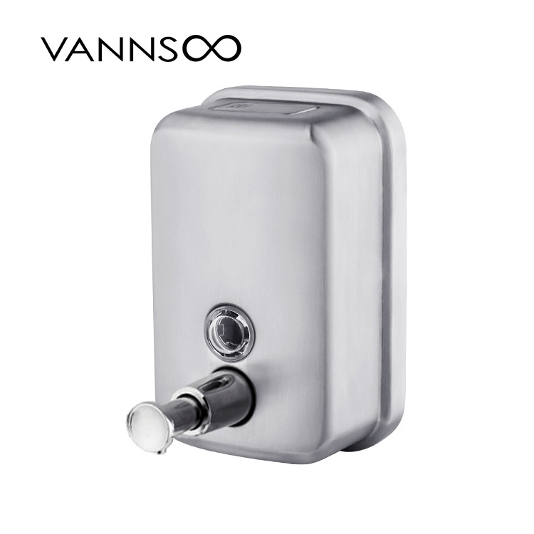 SS 304 wall mounted soap dispenser liquid sanitizer gel dispenser manual press foam dispenser