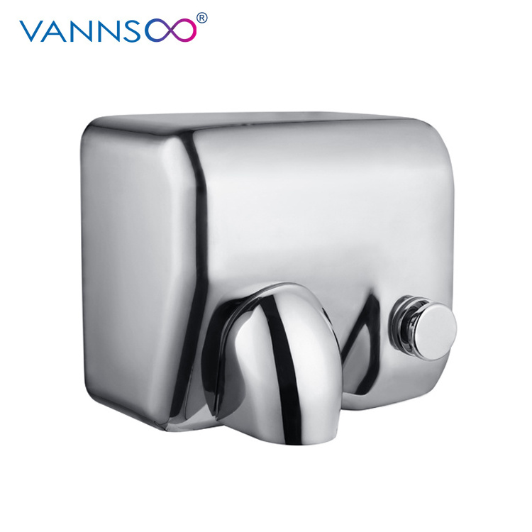 Vannsoo 220V 1400W-2300W High Speed Automatic Stainless Steel  Hand Dryer for Bathroom