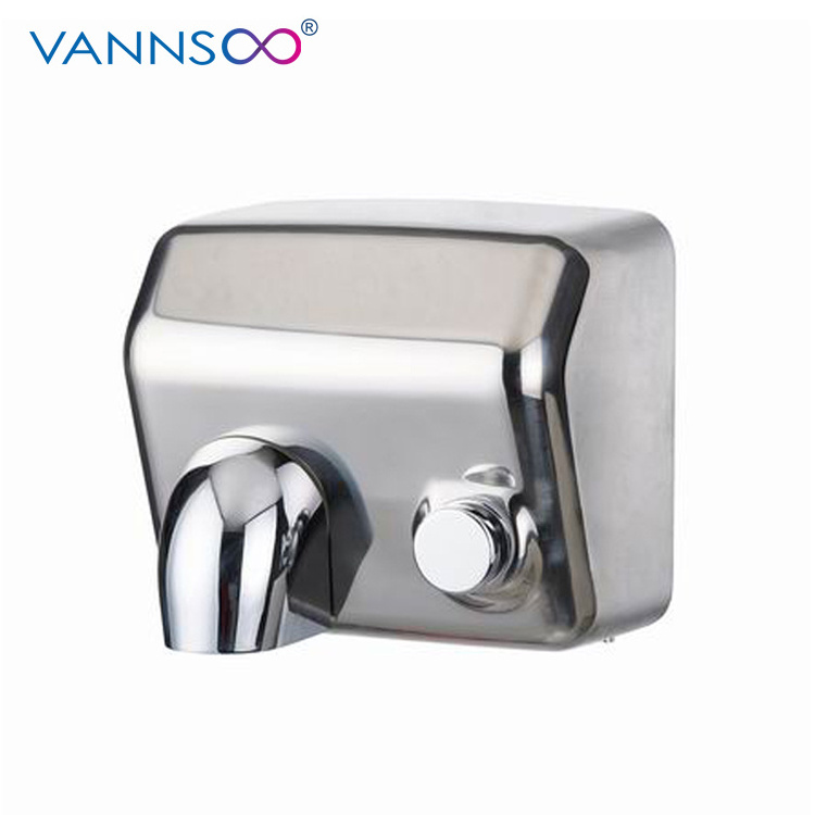 Vannsoo 220V 1400W-2300W High Speed Automatic Stainless Steel  Hand Dryer for Bathroom