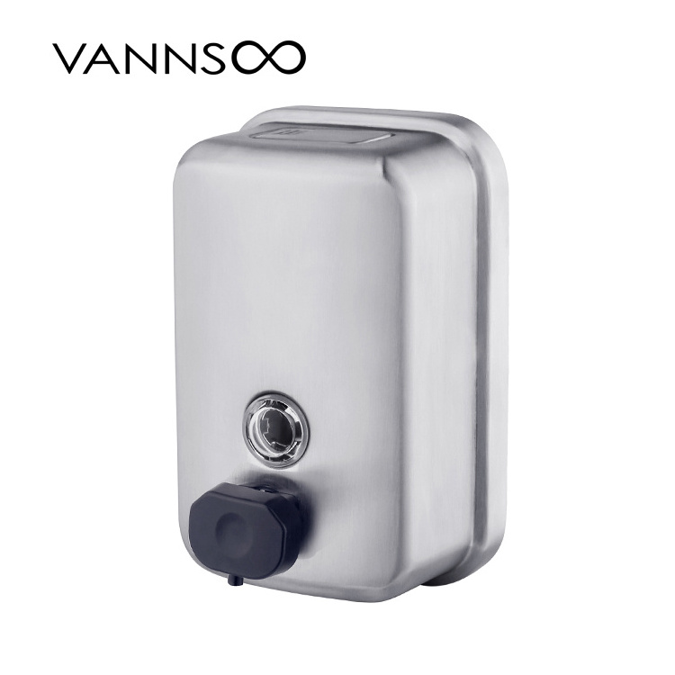 SS 304 wall mounted soap dispenser liquid sanitizer gel dispenser manual press foam dispenser