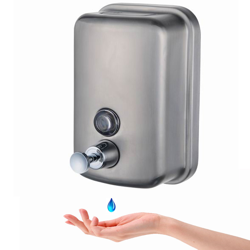 SS 304 wall mounted soap dispenser liquid sanitizer gel dispenser manual press foam dispenser