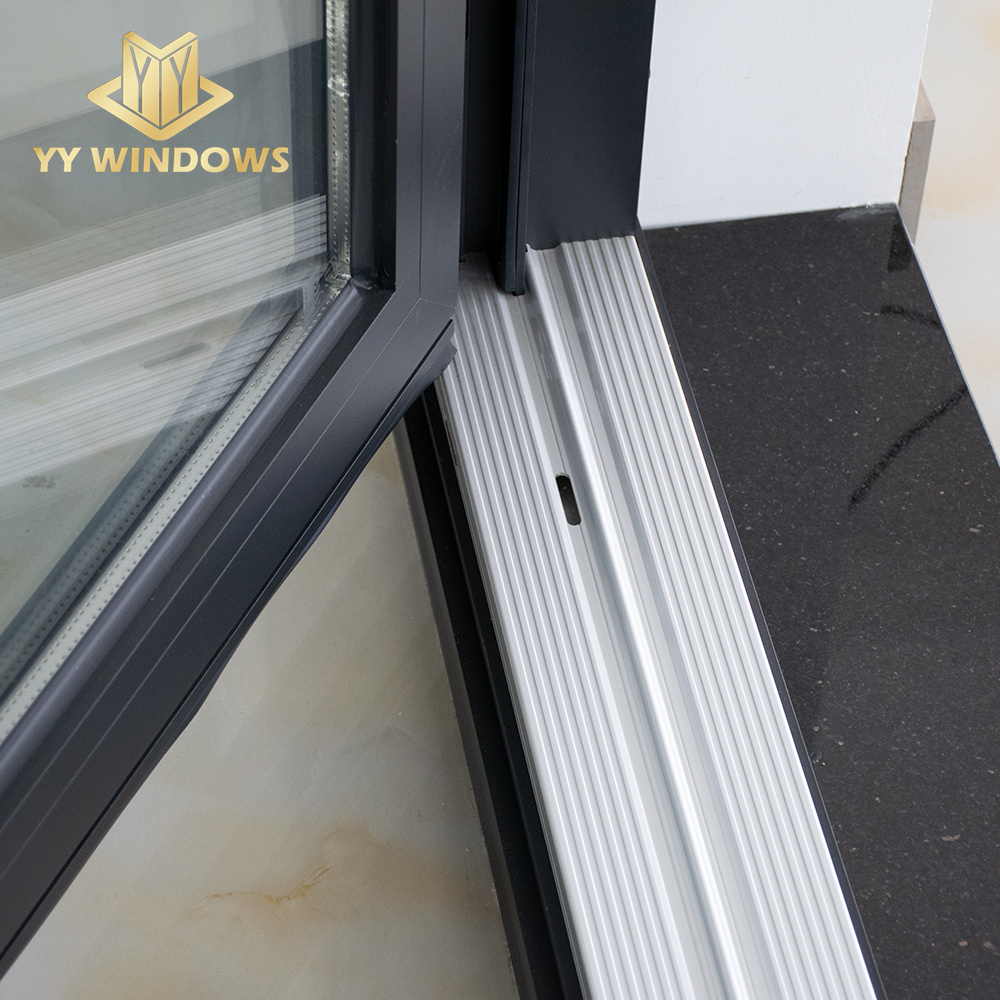 YY Windows  High Quality Aluminium Double Tempered Glass Energy Efficient Casement Door